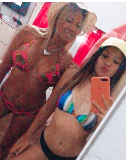 Blonde Mom and Daughter