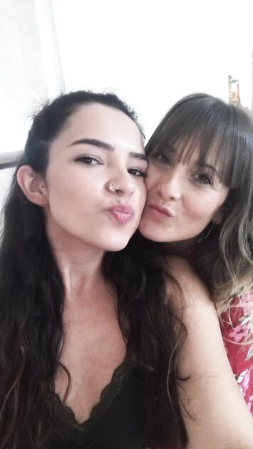 Latina Mom and Daughter