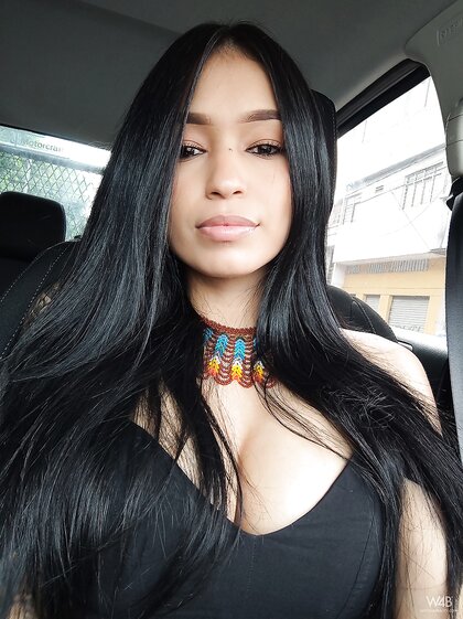 Latina babe Alexa Belluci flashes her juicy tits while teasing in sexy outfits