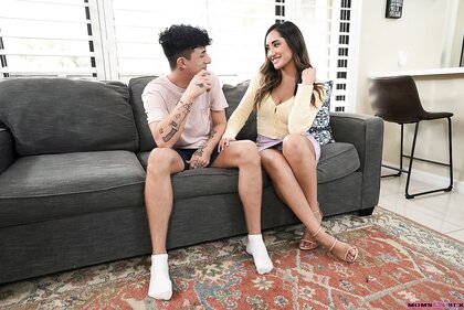 Busty Latina woman Chloe Amour has sex with her well endowed stepson