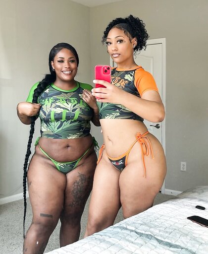 Nice Pair dark skin and light skin