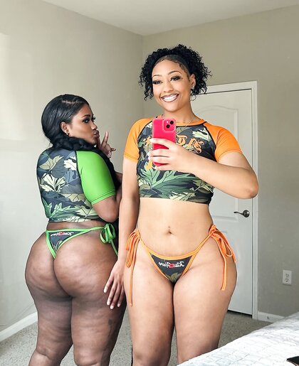 Nice Pair dark skin and light skin
