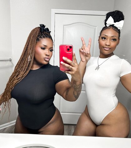 Nice Pair dark skin and light skin
