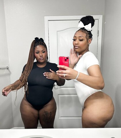 Nice Pair dark skin and light skin