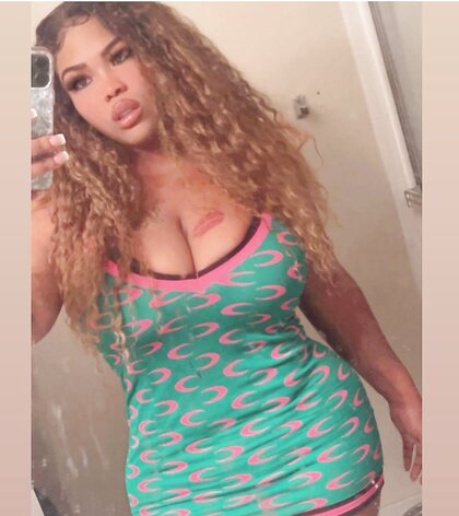 Dark skin Cuban with big ole titties and phat cat