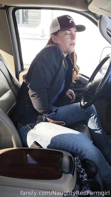 Horny Cowgirl out in the country