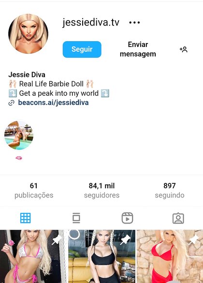 Modelo do Instagram. J-€-$-$-1-€ D-1-v-@